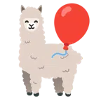 Lama + Luftballon