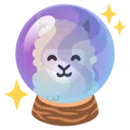 Lama + Kristallkugel