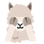 Lama + sich die Augen zuhaltendes Affengesicht