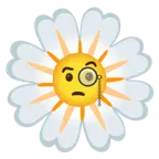 face with monocle + blossom