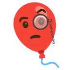 face with monocle + balloon