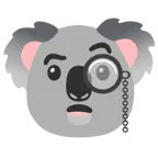 face with monocle + koala