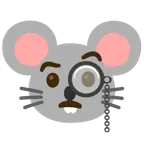 face with monocle + mouse face