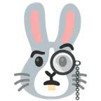 face with monocle + rabbit face
