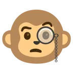 face with monocle + monkey face