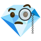 face with monocle + gem stone