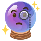 face with monocle + crystal ball