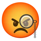 face with monocle + enraged face