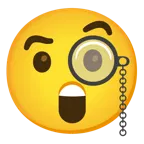 face with monocle + astonished face