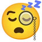 face with monocle + sleeping face
