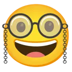 face with monocle + nerd face