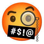 face with monocle + face with symbols on mouth