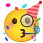face with monocle + partying face