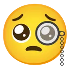face with monocle + pleading face