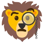 face with monocle + lion
