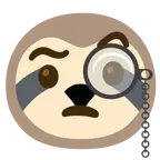 face with monocle + sloth