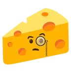 face with monocle + cheese wedge