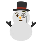 face with monocle + snowman without snow