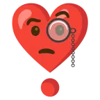 face with monocle + heart exclamation