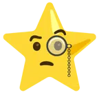 face with monocle + star