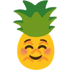 gülen yüz + ananas