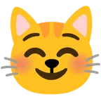 gülen yüz + kedi yüzü
