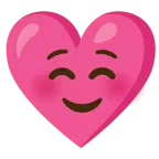 gülen yüz + kurdeleli kalp