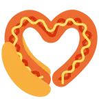 palo de corazones + perrito caliente