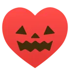 palo de corazones + calabaza de Halloween