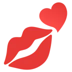 palo de corazones + marca de beso
