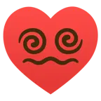palo de corazones + símbolo de mareo