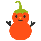 Schneemann ohne Schneeflocken + Peperoni