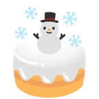 Schneemann ohne Schneeflocken + Geburtstagskuchen