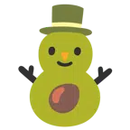 Schneemann ohne Schneeflocken + Avocado