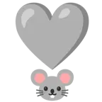 exclamación de corazón + cara de ratón