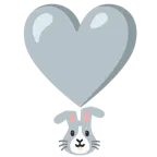 exclamación de corazón + cara de conejo