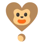 exclamación de corazón + cara de mono