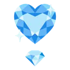 exclamación de corazón + piedra preciosa