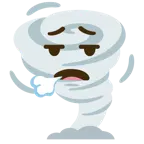 face exhaling + tornado