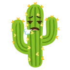 face exhaling + cactus