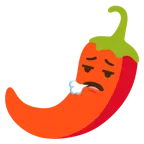 face exhaling + hot pepper