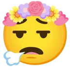 face exhaling + tulip