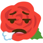 face exhaling + rose