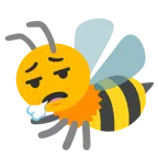 face exhaling + honeybee
