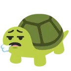 face exhaling + turtle
