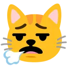 face exhaling + cat face