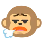 face exhaling + monkey face
