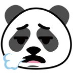 face exhaling + panda