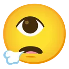 face exhaling + eye