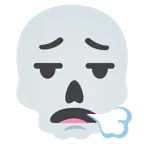 face exhaling + skull